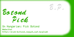 botond pick business card